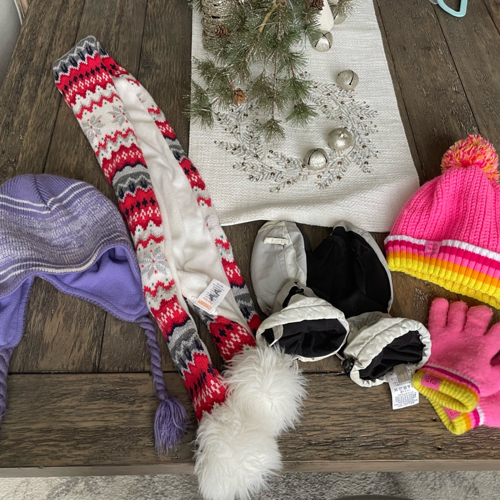 Girls winter accessory lot elementary school age